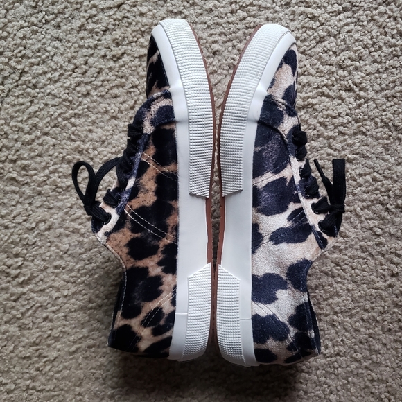 Superga Leopard Velvet Sneaker Shoes - Picture 4 of 7